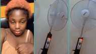 "It's a spiritual matter": Lady who bought standing fan wakes up in middle of the night to hear loud noise