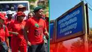 EFF members protest at Joburg Christian school after a pupil was kicked out for having dreadlocks