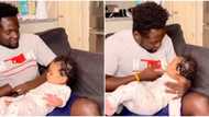Dad of the year: Reactions as man 'breastfeeds' baby through hole created on his shirt, video goes viral