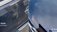Man defeated after kid engraves drawings on his bakkie, SA feels father's pain as kid takes him on tour of artwork