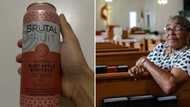 Woman in video sipped alcoholic beverage hidden in her jacket and had SA relating and laughing hysterically
