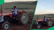 Woman drives tractor with expertise in TikTok video