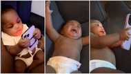 Funny video of 6-month-old baby using cellphone like adult has peeps in stitches