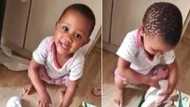 Adorable! Video of sweet toddler freaking out over new kicks leaves Mzansi in puddle of mush