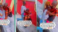 "Can't love you less": Nigerian lady gushes as she proudly displays her small-sized boyfriend online