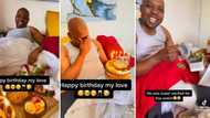 Husband left emotional after birthday surprise in bed, SA reacts: "Some of us will see this in heaven"