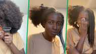 Woman relaxes huge natural hair after 7 years in TikTok video, goes viral for insane coily to pin straight transformation