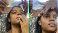 Woman in TikTok video watches stylist mess up edges, SA blames her for final look