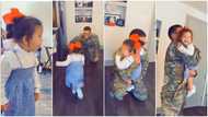 Priceless reaction of baby when soldier father comes home goes viral