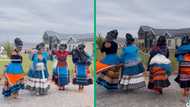 4 Women wearing beautiful Xhosa traditional clothes bust fire dance moves, video trends