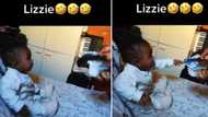 Adorable baby picks R100 over yoghurt, Mzansi cracks up at the side-splitting choice: "Focused girl"