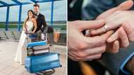 Love at first sight: Strangers who met while boarding a flight 4 years ago tie the knot at the airport