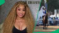 Khanyi Mbau's 1st time at Durban July in 15 years in video draws attention to empty venue