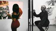 Stunning self-taught artist, 20, wows Mzansi with realistic paintings
