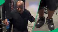 Taxi boss Bafana Sindane dances to show off luxurious Louis Vuitton sneakers