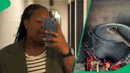 "Absolutely not worth it" Woman cooks chicken worth more than R1k over fire in TikTok video