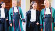 Stunning young lady celebrates Chief Justice Mogoeng's last day in office