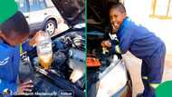 "What we call parenting": Young girl shows off motor mechanic skills with radiator water test