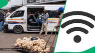 A South African taxi went viral after a passenger shared a photo showing free Wi-Fi available on board