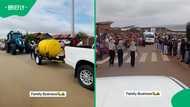 "Expensive entrance": Pupil goes to matric dance in R1.7m farm tractor, community goes wild