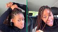 TikTok video shows woman crying after getting braids, SA feels sorry for angry stunner