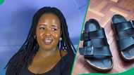 "These shoes cost more than R1K": Mzansi reacts to woman cleaning Birkenstocks with sandpaper