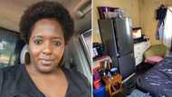 Local woman shows off her tiny 1-room home with lots of furniture, Mzansi peeps give her decor advice