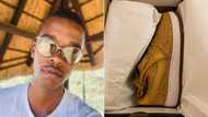 Mzansi hilariously reacts to man's new R2k kicks: 'Update us also when the milk arrives'