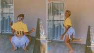Mzansi woman slays 'Bhebha' dance challenge in cheeky shorts, TikTokkers mesmerised by waist action in video