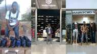 Young graduate who started selling shoes on street shows off his massive clothing shops