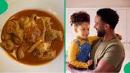 Daughter hilariously refuses to eat tripe for breakfast, Mzansi in stitches: "She is me"