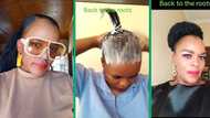 Mzansi woman swears by Sunlight green bar for super-sleek hairstyles in TikTok video, SA divided