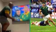 Springboks fan goes viral for speaking Afrikaans during heated quarter-final game against France