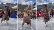 Young hunky white man dressed in traditional Zulu attire drops jaws with traditional dance, SA catches feels