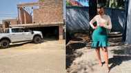 "Congrats": Female property developer shows off whip while hard at work on site