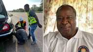 Tito Mboweni shares how it took 5 men to help change a single punctured tyre, leaves SA shaking their heads