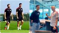 Jubilation as Cristiano Ronaldo spotted at Man United's training ahead of Newcastle game