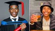 Man celebrates bagging his degree with graduation pics, South Africans congratulate him on a job well done