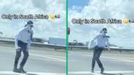 Man painted in white dances at Cape Town intersection in TikTok video, SA stans his footwork