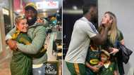 Springbok Siya Kolisi and wifey Rachel melt SA hearts with cute picture of them sharing after-match smooch