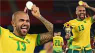 Brazilian Dani Alves reduced to tears after becoming world's most successful player