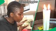 Woman DIYs stove from grater to cook small meal in TikTok video