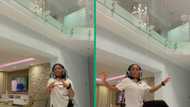 Woman's TikTok dance video goes viral as she butchers routine, Mzansi pays attention to giant home instead