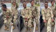 American female soldier & friend dance to Davido's Stand Strong song, their video stirs reactions