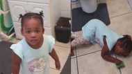 SA can't deal: Baby plays dead after getting caught writing on wall