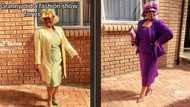 Granny does fashion show in TikTok video, Mzansi stans her style: "It's the shoe collection for me"