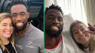 Rachel captures Siya Kolisi snoring in a TikTok video, SA in stitches: "He will get you for this"