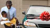 Man spotted carrying daughter to school during strike gets brand new car