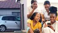 VW Polo Vivo owner chains car to garage as an extra precaution against theft, Mzansi peeps relate to bizarre pic