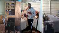 Stunning interior design transformation sees KZN gent turn small house into his kingdom: "Kuvukiland yami"